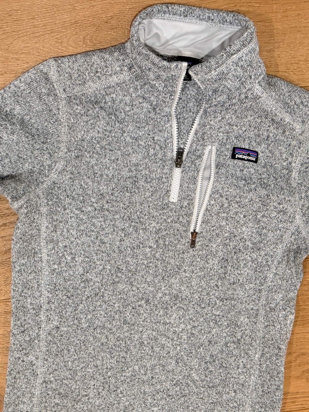 Patagonia Gray Heather Half-Zip Kids Fleece Pullover